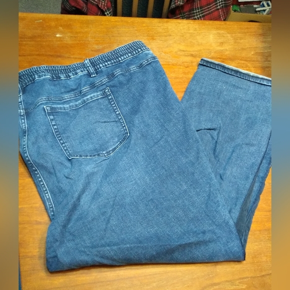 Plus Size Torrid Jeans, Size 6R (32W), with Dark Blue Stripe, Elastic Wa… - Picture 2 of 12